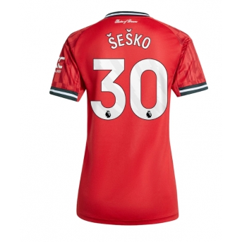 Billige Fotballdrakt Manchester United Benjamin Sesko #30 Replika Hjemmedrakt Dame 2025-26 Kortermet